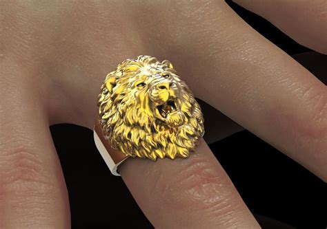 head of a lion ring for men silver versace|Versace heads for sale.